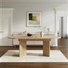 Merax Tavolo da pranzo ovale allungabile con angoli arrotondati, tavolo ispessito, per 4-6 persone, adatto per soggiorno, sala da pranzo, cucina, ufficio, giardino, 120-160 x 80 x 75,5 cm, rovere