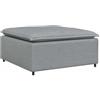 vidaXL Divano Modulare Poggiapiedi Modulo Grigio Chiaro 100x100x48 cm