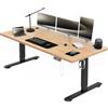 Airfish Scrivania Regolabile in Altezza 180x80, Scrivania Ufficio con Promemoria per la sedentariet, Standing Desk con Funzione di Memoria con Altezze, Beige