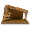 Aurora Store Capanna Presepe Vuota per Natività Grande in Legno con Muschio e Tetto di Sughero, Legno, Dimensioni 43 x 18 x h. 28cm Sacra Famiglia, Pastori, Re Magi