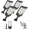 VEVOR Lampioni Solari 500 W per Esterno 50000 LM, Faretto Solare per Parcheggio Commerciale dal Tramonto all'Alba, Lampada di Sicurezza a LED con Sensore di Movimento, Illuminazione Esterna