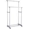 Zeller 17151 Appendiabiti con Ruote, Metallo, Argento, 83x43x170 cm