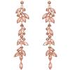 EVER FAITH Orecchini a lampadario in cristallo con strass per donna, bigiotteria Art Deco Marquise Sposa lunga per ballo