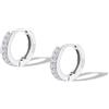 Suejin Orecchini a Cerchio Piccoli Argento Sterling 925 Oro Donna Uomo | 6mm 8mm 9mm Huggie Orecchini con Zirconia Cubica, Placcati Oro / Argento, Piercing Helix e Cartilagine
