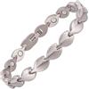 YINOX Cavigliera magnetica in titanio da donna con magneti e grani di rame (24 cm/8 mm)
