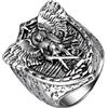 OIDEA Anello San Michele Uomo: Anello del Cavaliere Scudo Arcangelo Cattolico in Acciaio Inossidabile - Regalo Battesimo Unisex Natale Compleanno