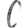OIDEA Bracciale Uomo Rigido Vichingo: Braccialetto Aperto Celtico Triangolo in Acciaio Inossidabile Rune Viking - Regalo Uomo Ragazzo Hiphop Punk Festa del Papà Natale
