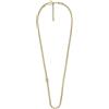 Fossil Collana a catena da uomo in acciaio inossidabile con chiusura a moschettone