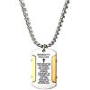 OIDEA Collana da Uomo Dog Tag in Acciaio Inox con Pendente Croce Bibbia(Inglese) alla Moda Regalo Perfetto Colore Nero Oro