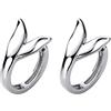 IMINI Orecchini a cerchio a forma di coda di pesce a forma di sirena per donne e ragazze in argento Sterling S925 piccoli carini cartliagine cerchi Gioielli moda piercing per l'orecchio Regali