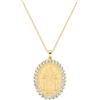 Amen Gioielli, Collana con Medaglia di Medjugorje, Collana Argento 925 Dorata, Zirconi Bianchi, Regalo Donna