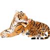 BRUBAKER 100 cm Tiger Coccolone Giocattolo con Tigre Bambino Tigre - Mamma Sdraiata Bambino Peluche Giocattolo di Peluche - Marrone