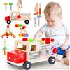 Aragallant Cassetta Attrezzi Bambini Giochi in Legno, 31 Pezzi Attrezzi da Lavoro Bambini Giochi Montessori Educativi in Legno, Attrezzi Giocattolo Regalo di Natale Bambini Ragazzo Ragazza 2 3 4 Anni