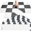 LittleTom 18 Pezzi Tappeto Gioco per Bambini in Piastrelle EVA 30x30 - Pavimento Morbido e Antiscivolo per Neonati - Superficie Puzzle Protettiva Ideale per la Cameretta dei Bimbi e Gioco a Terra