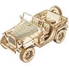 Robotime camionetta Esercito Macchine Giocattoli Puzzle 3D Kit modello Auto assemblaggio Costruzione in legno Costruzione meccanica Artigianato per bambini, ragazzi e adulti