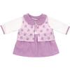 ZWOOS Vestiti per Bambole 50-55 cm, Vestito Coniglio Viola Compatibile con New Born Baby Bambole, Regali per Ragazze, Bambini