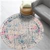 Mazovia Tappeto Soggiorno Ø200cm Rotondo Antracite Grigio Vintage Morbido | Tappeto per Camera da Letto Sala da Pranzo Ufficio Ingresso Facile da Pulire Resistente Ai Detergenti Pelo Corto Sintetico