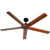 CREATE / WIND INDUSTRIAL WOOD XXL/Ventilatore da soffitto 100% legno con telecomando / 40W, Silenzioso, Ø183 cm, 6 velocità, programmabile, funzione estate-inverno