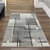 Teppich-Traum Tappeto da Soggiorno moderno con Quadrati | facile da pulire | grigio negro Größe 80x140 cm