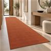 Paco Home Tappeto Salotto Moderno Soggiorno Pelo Corto Monocolore Antiscivolo, Rame, 100x200 cm