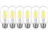 WULUN E27 T45 4W Tubo Vetro Retro Led Lampadine, Tubo Decorativo Lampadine, E27 Base, AC/DC 220-240V, Nessun sfarfallio, 6000K Bianco Freddo, 400 Lumen, 6 pz