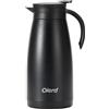 Olerd Thermos da 1,5 l, in acciaio inox, a doppia parete, per caffè, tè, acqua, bevanda (nero)