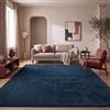 Paco Home Tappeto Salotto Moderno Soggiorno Pelo Corto Monocolore Antiscivolo, Blu Navy, 120x160 cm