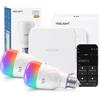 Yeelight Essential Kit di avvio: Matter Hub+ 2 lampadine E27, 1300 lm, 2700-6500 K, dimmerabili, 16 M di colori, controllo vocale, automazioni, compatibile con Alexa, Google, Apple Home e SmartThings