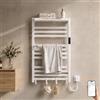 S'AFIELINA Scaldasalviette elettrico bagno 950 × 600 mm 375 W Blanco | Termoarredo elettrico bagno WiFi con app, riscaldamento in fibra di carbonio, con spina o a collegamento fisso