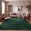 Paco Home Tappeto Salotto Moderno Soggiorno Pelo Corto Monocolore Antiscivolo, Verde, 140x200 cm