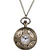 OIDEA Orologio da Taschino Uomo: Orologio al Quarzo Tasca Analogico Cavo Cerchio Numeri Arabi Decorazione della Corona Dentata - Regalo Uomo Festa del Papà Natale