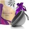 Ecoblossom Disco Mestruale Riutilizzabile, Coppetta Morbida per Donne in Silicone di Grado Medico (Nero)