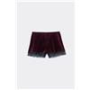 Tezenis Shorts In Velluto E Pizzo Donna