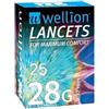 MED TRUST ITALIA Srl Wellion Lancets for Maximum Comfort Gauge 28G, 25 Pezzi
