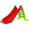 Dorex Scivolo da giardino per bambini, scaletta a 3 gradini, rosso, 75 cm, 424
