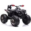 LEAN CARS Quad a batteria con schienale QLS-3288, luci a LED, lettore MP3, colore nero