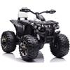 LEAN CARS Quad a batteria con schienale QLS-3288, luci a LED, lettore MP3, colore bianco