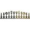 Italfama Pedine Scacchi Ottone Placcate Oro Argento Set Re 9.7cm Italia
