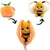 FLIPETZ Déglingos Les FLIPETZ - Doudou Buzzet Ape/Clementine - Copri-copricopricopricopricopriviso reversibile, in peluche morbido per neonati, idea regalo per la nascita, giallo e nero