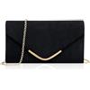 Larcenciel Pochette Donna Nuda, Borsa Tracolla Donna da Sera a Busta in Pelle Vegana Alla Moda con Catena, Elegante Borsa a Spalla Donna