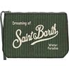 Saint Barth MC2 POCHETTE ALINE IN LANA TRICOT CON LOGO VERDE | TRICOT