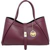 Chicca Borse Borsa a Mano Elegante da Donna con Tracolla in Pelle Martellata
