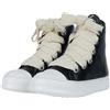 Jammers london Stivaletto Uomo Donna Pelle Nero Tore Over - Lacci Beige Contrast