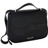 Camomilla Milano Borsa a Tracolla Donna, con Patta, Similpelle, Collezione Emma, Misura M, Colore Nero