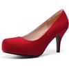 DREAM PAIRS Comodi Tacchi Alti e Sottili con Plateau Scarpe décolleté Classiche con Punta Tonda TIFFANNY