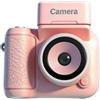 MoSundi Mini portachiavi per fotocamera 1080P HD Videoregistratore Retro Pocket Cam con luce flash 64 GB supporto per viaggi (rosa)