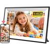 Gorinth Frameo Cornice Digitale Wi-Fi 10,1 Pollici, Rotazione Automatica | 1280 x 800 HD IPS Touch Screen,64GB, Montaggio a Parete, Condivisione Di Foto Tramite Frameo APP, Regalo per Genitori/Amici