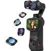 Generic Filtri per fotocamera per Insta360 Luna Pro, filtro CPL per la riduzione dei riflessi, attacco magnetico rapido, accessori per action cam, set da quattro pezzi