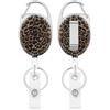 OFFCUP 2pcs Porta Badge Moschettone Portachiavi Retrattile 70cm Allungabile | Badge Retrattile Cavo Acciaio Clip Cintura Anticaduta Portabadge per Carta Identità Chiavi Ufficio Viaggi Lavoro Fiere