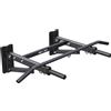 GORILLA SPORTS® Barra per trazioni - 4in1, con supporto per sacco da boxe, montaggio a parete, pieghevole, maniglie imbottite, fino a 300 kg, nero - Barra per trazioni per la casa